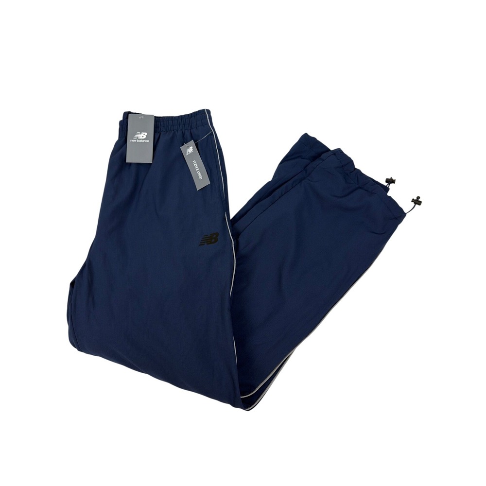 New Balance All Motion Mens Navy Blue Fleece Lined Track Pants Large 32-36" NWT